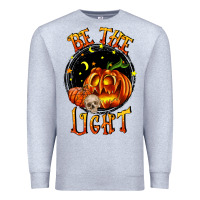 Heather Grey Be the light Premium Sweatshirt - RanaPortraitStore