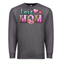 Charcoal Heather love mom Premium Sweatshirt - Zillion Design Studio