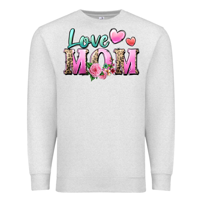 Love Mom Premium Sweatshirt by Zillion Design Studio | Teevron