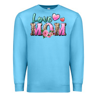 Ocean Blue love mom Premium Sweatshirt - Zillion Design Studio