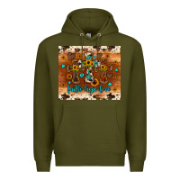 Army Green faith hope love cross Premium Hoodie - JahusDesignShop