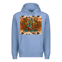 Colony Blue faith hope love cross Premium Hoodie - JahusDesignShop