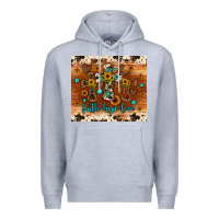 Heather Grey faith hope love cross Premium Hoodie - JahusDesignShop