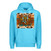 Ocean Blue faith hope love cross Premium Hoodie - JahusDesignShop
