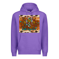 Purple faith hope love cross Premium Hoodie - JahusDesignShop
