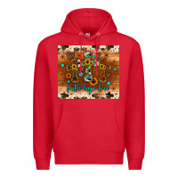 Red faith hope love cross Premium Hoodie - JahusDesignShop