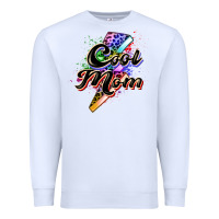 White cool mom Premium Sweatshirt - Zillion Design Studio