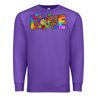Purple lgbtq love Premium Sweatshirt - texasbilliewilder
