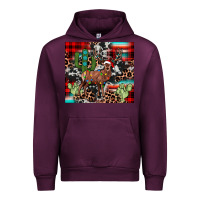 Mauve Wine christmas reinder Urban Hoodie - JahusDesignShop