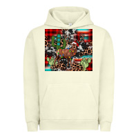Pigment Pistachio christmas reinder Urban Hoodie - JahusDesignShop