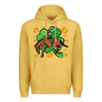 Antique Gold cowboy with shamrock Premium Hoodie - Artiststas