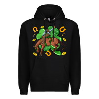 Black cowboy with shamrock Premium Hoodie - Artiststas