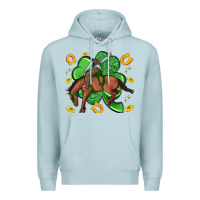 Blue Mist cowboy with shamrock Premium Hoodie - Artiststas
