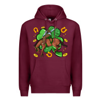Burgundy cowboy with shamrock Premium Hoodie - Artiststas