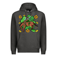 Charcoal Heather cowboy with shamrock Premium Hoodie - Artiststas