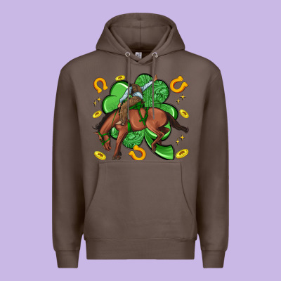 Cowboy With Shamrock Premium Hoodie Designed By Artiststas