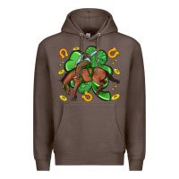 Coffee cowboy with shamrock Premium Hoodie - Artiststas