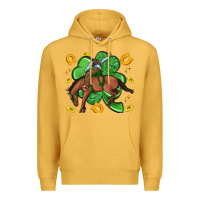 Mustard cowboy with shamrock Premium Hoodie - Artiststas