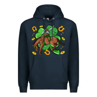 Navy cowboy with shamrock Premium Hoodie - Artiststas
