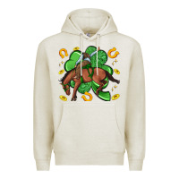 Oatmeal Heather cowboy with shamrock Premium Hoodie - Artiststas