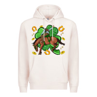Pale Pink cowboy with shamrock Premium Hoodie - Artiststas