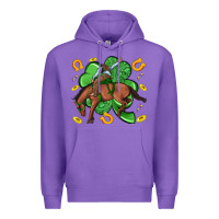 Purple cowboy with shamrock Premium Hoodie - Artiststas