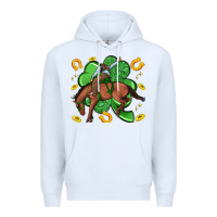 White cowboy with shamrock Premium Hoodie - Artiststas