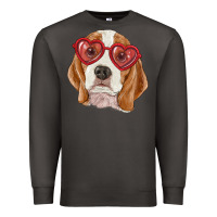 Beagle With Love Glasses Premium Sweatshirt | Teevron