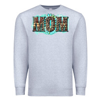 Heather Grey aztec mom Premium Sweatshirt - Zillion Design Studio