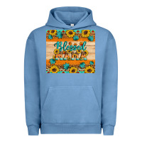Pigment Pebble Blue Blessed mama Urban Hoodie - Artiststas