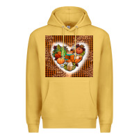 Antique Gold western fall heart Premium Hoodie - AdoDesignShop