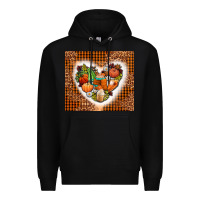 Black western fall heart Premium Hoodie - AdoDesignShop