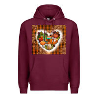 Burgundy western fall heart Premium Hoodie - AdoDesignShop