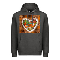 Charcoal Heather western fall heart Premium Hoodie - AdoDesignShop