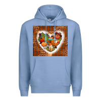Colony Blue western fall heart Premium Hoodie - AdoDesignShop