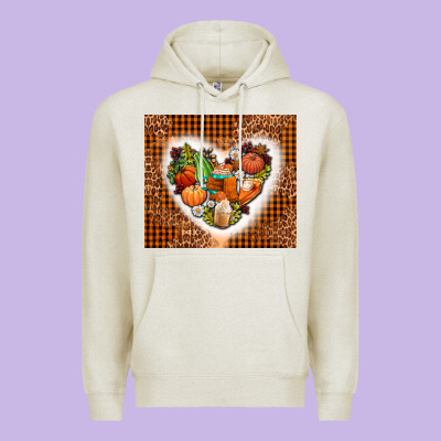 Western Fall Heart Premium Hoodie Designed By Adodesignshop