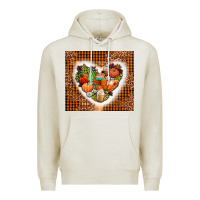 Oatmeal Heather western fall heart Premium Hoodie - AdoDesignShop