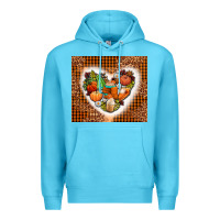 Ocean Blue western fall heart Premium Hoodie - AdoDesignShop