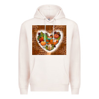 Pale Pink western fall heart Premium Hoodie - AdoDesignShop