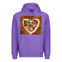 Purple western fall heart Premium Hoodie - AdoDesignShop