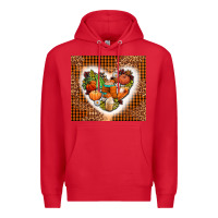 Red western fall heart Premium Hoodie - AdoDesignShop
