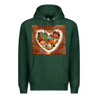 Sports Green western fall heart Premium Hoodie - AdoDesignShop