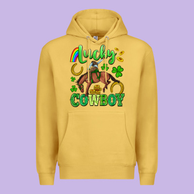 Lucky Cowboy Premium Hoodie Designed By Artiststas