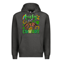 Charcoal Heather lucky cowboy Premium Hoodie - Artiststas