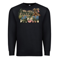 Black army mom Premium Sweatshirt - Zillion Design Studio