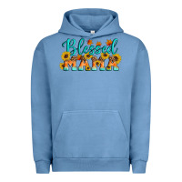 Pigment Pebble Blue Blessed Mama Urban Hoodie - Artiststas
