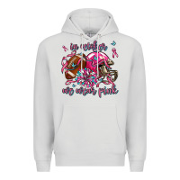 Dove Grey in october we wear pink football Premium Hoodie - AdoDesignShop