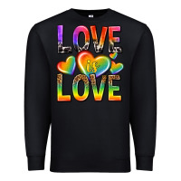 Black love is love with hearts Premium Sweatshirt - texasbilliewilder