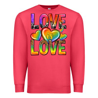 Cardinal love is love with hearts Premium Sweatshirt - texasbilliewilder