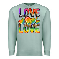 Seafoam love is love with hearts Premium Sweatshirt - texasbilliewilder